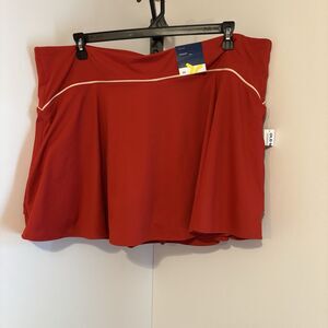 Old Navy 3X Red Active High Rise Powersoft Athletic Skort Go-Dry Waist 42.5" NWT